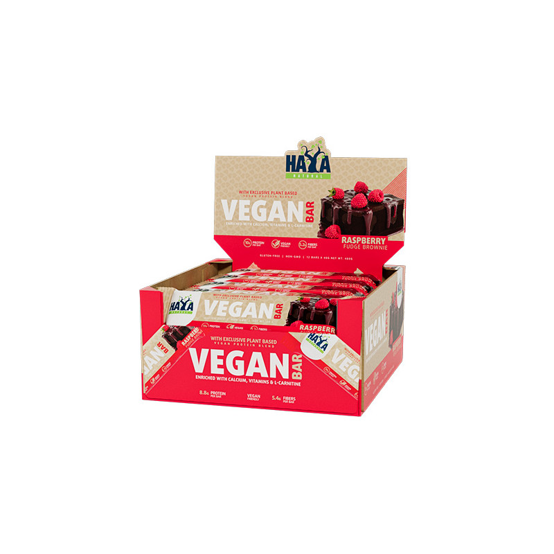 Vegan Protein Bar Box - 12 x 40 g Rasperry Fudge B