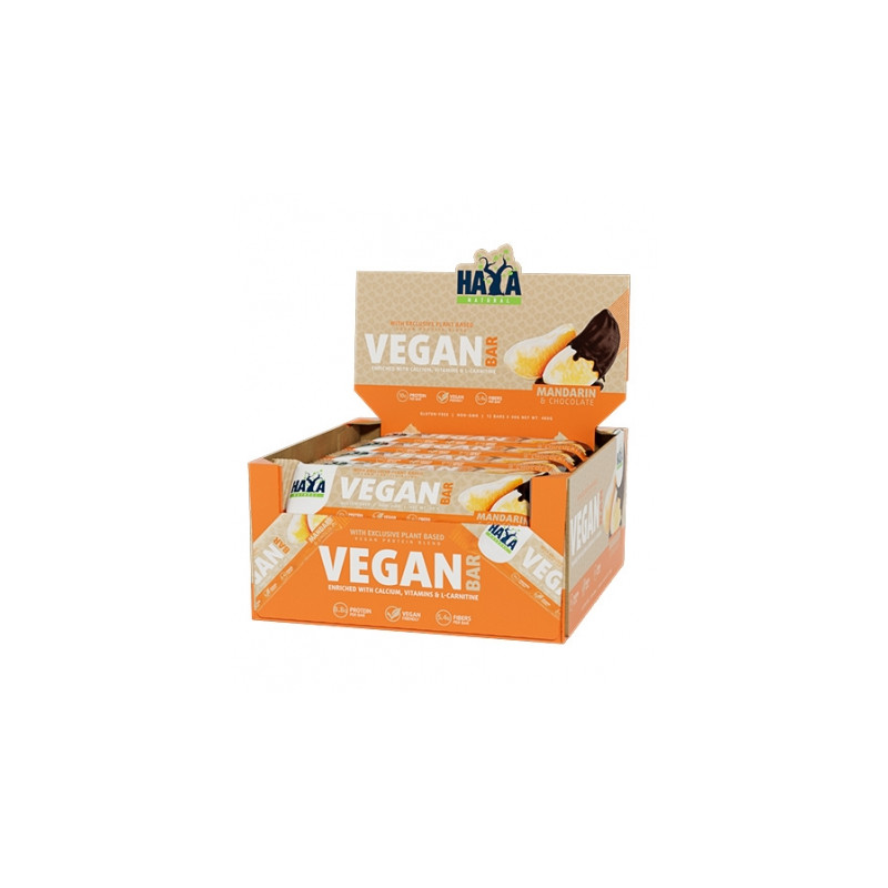 Vegan Protein Bar Box - 12 x 40 g Mandarine & Choc